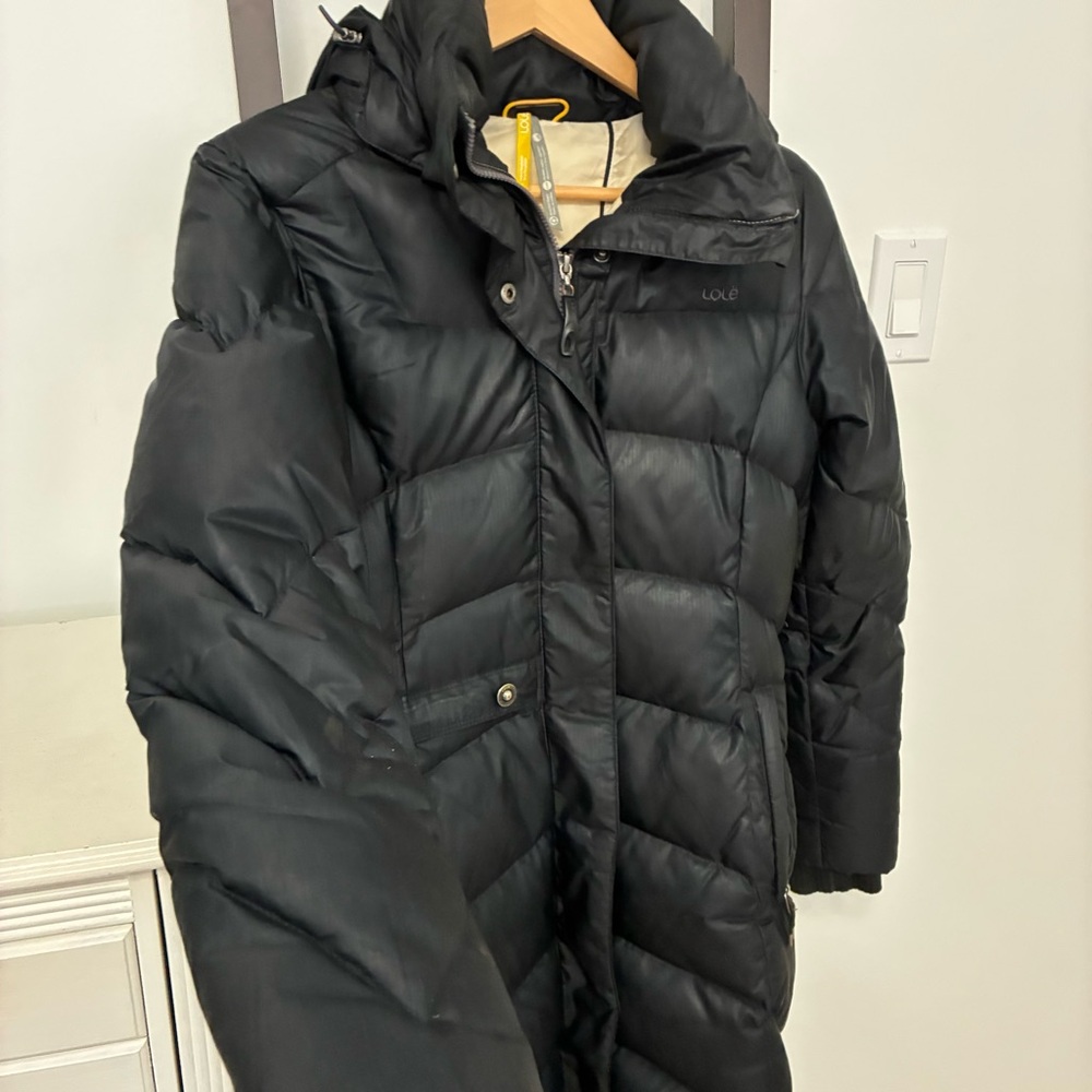Lole Women's Black Puffer Jacket. Duck feather filled. Size small. EUC. - Picture 3 of 16
